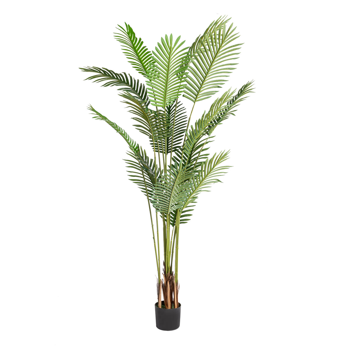 FCH 6FT Artificial Palm Tree with 16 Green Leaves – Realistic Simulation Tree for Home and Holiday Décor