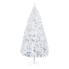 7FT White Christmas Tree with Iron Stand & 950 Branches – Elegant Holiday Decor for a Winter Wonderland