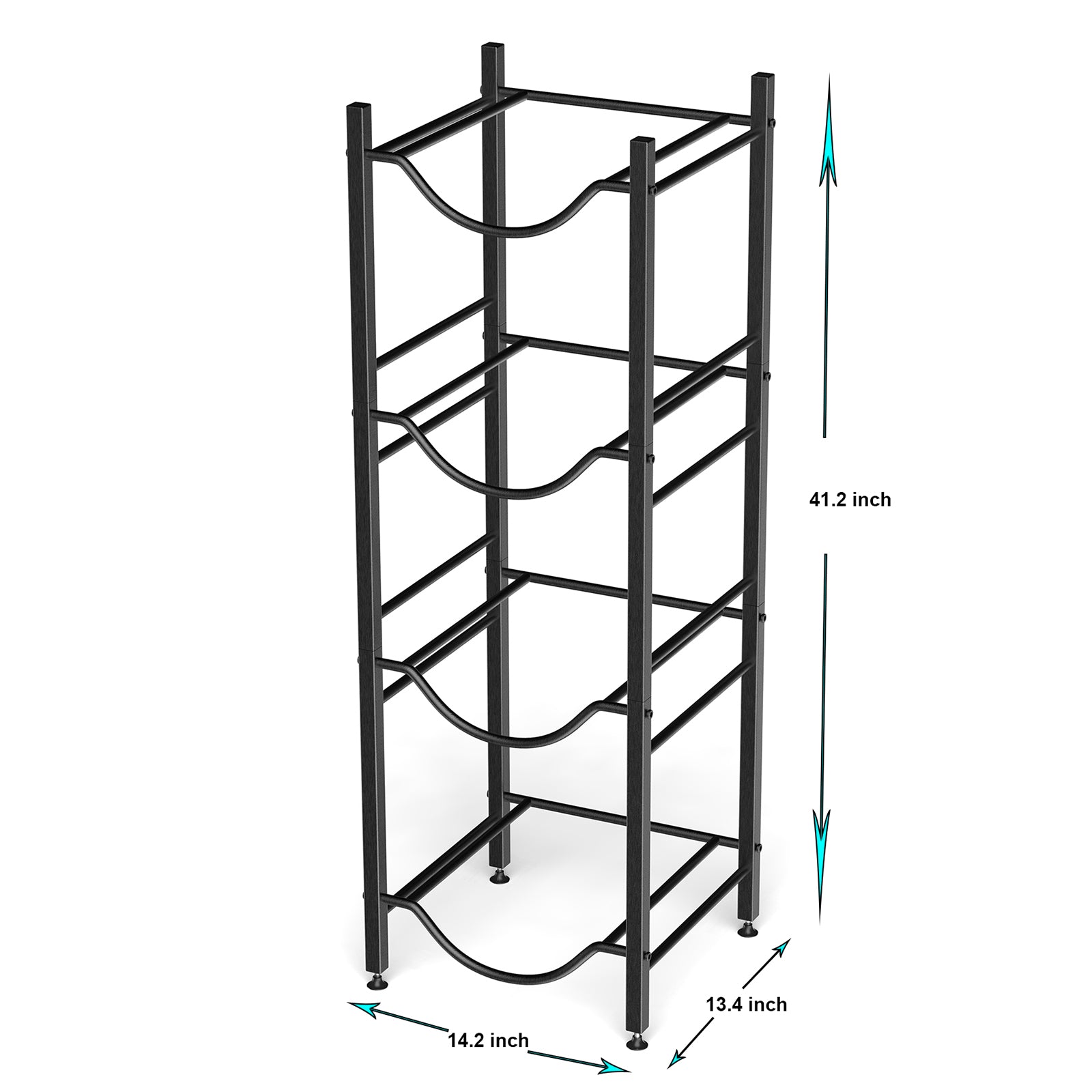 5 Gallon Water Jug Holder, Water Jug Holder Stand Water Bottle Organizer Storage for 5 Gallon Water Jug, Detachable Water Storage Shelf Organizer for Home, Living, Room, Kitchen, Office, Pantry (3-Tier / 4-Tier / 6-Tier)