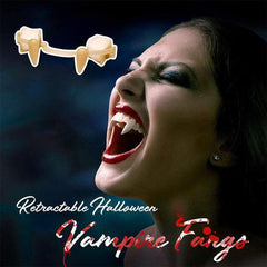 Default DOWN Retractable Fangs – Interactive Vampire Fangs for Halloween and Cosplay