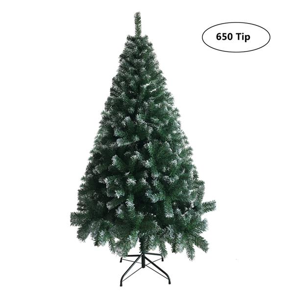 🎅Christmas 🔥6FT White Christmas Tree with Iron Stand - 650 Branches for a Winter Wonderland