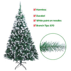 🎅Christmas 🔥7FT White PVC Christmas Tree with 870 Branches