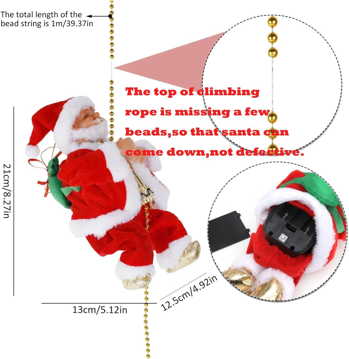 🎄 Christmas Promotion 🎅 9" Climbing Santa Claus 🎄