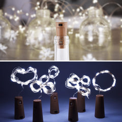 Wine Bottle Lights with Cork,12 Pack 20 LED Lights Battery Powered DIY Fairy Lights String for Party,Halloween,Christmas Indoor and Outdoor Home Decoration Waterproof Bottle Lights (Cold White)