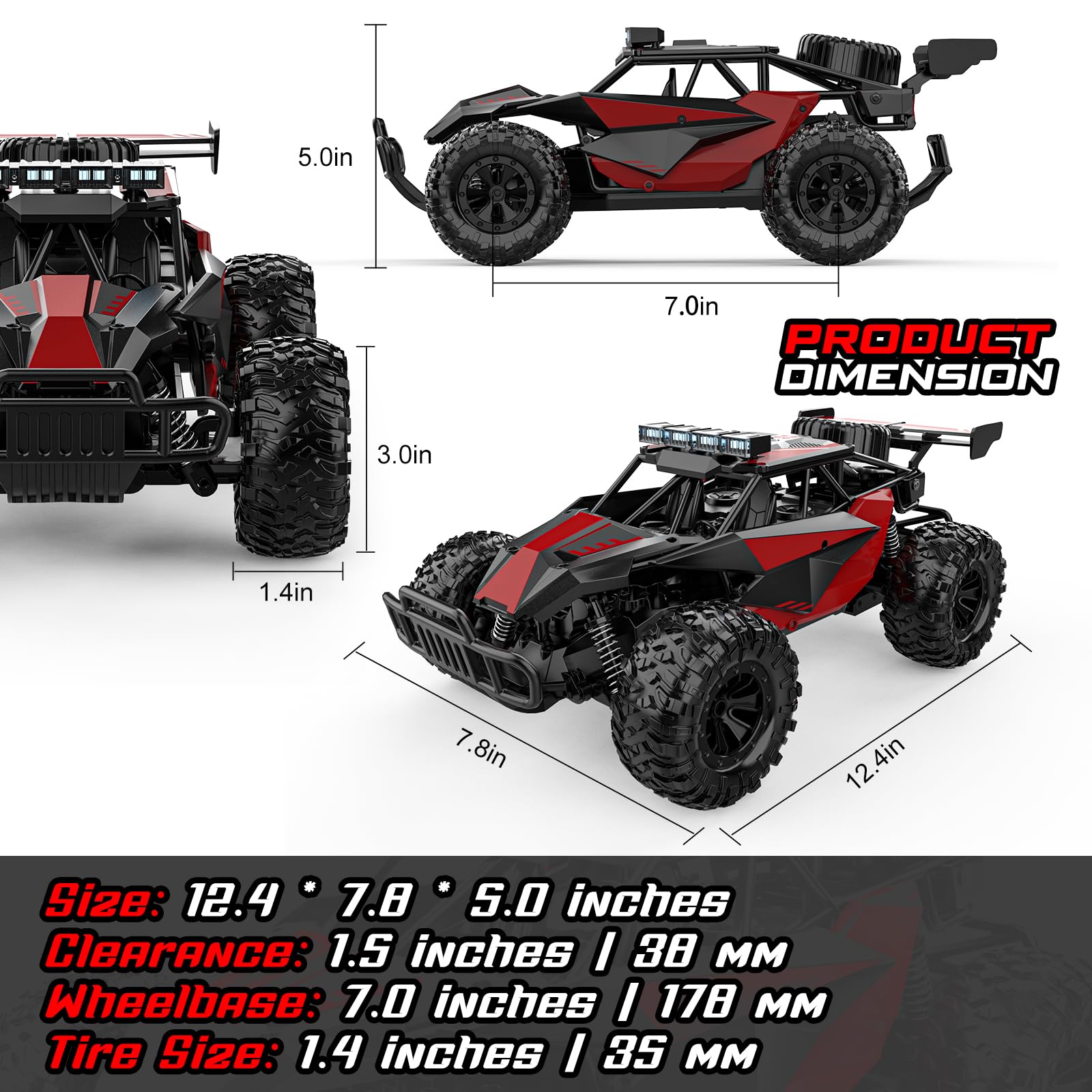 🎄Christmas Promotion - 50% OFF - 🎄 Remote Control Car, 1:12 Monster RC Truck